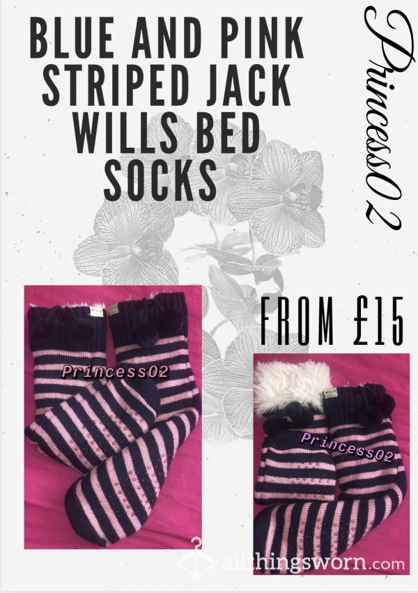 Blue And Pink Striped Jack Wills Bed Socks 💙💕