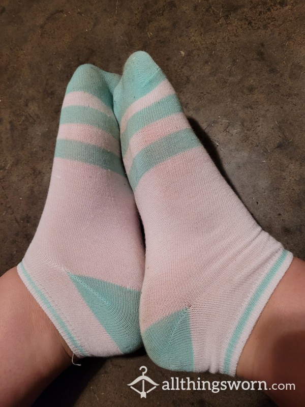 Blue And White Socks