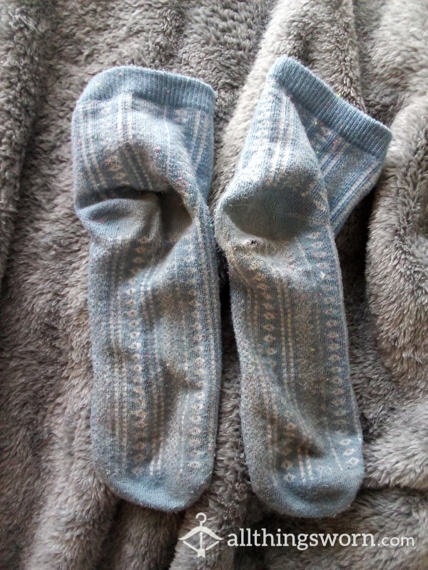 Blue Ankle Socks