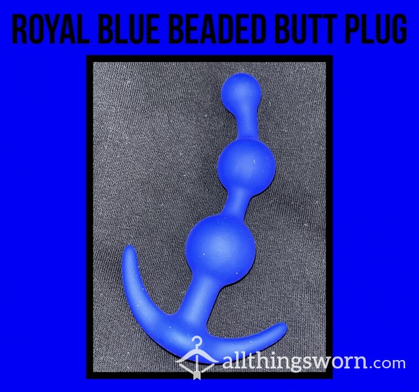 *reduced* Blue Beaded Butt Plug💙