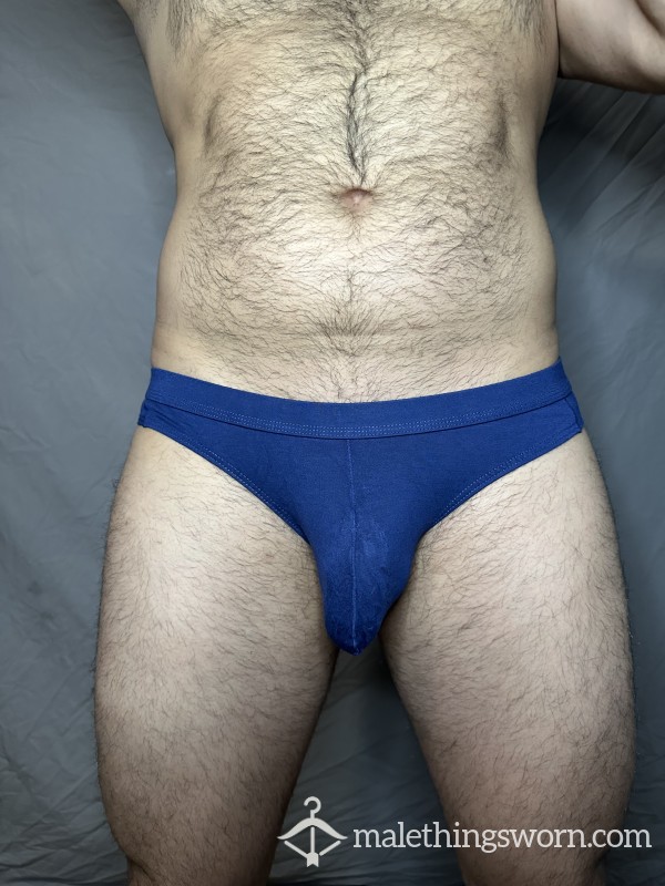 Blue Briefs With Big Pouch