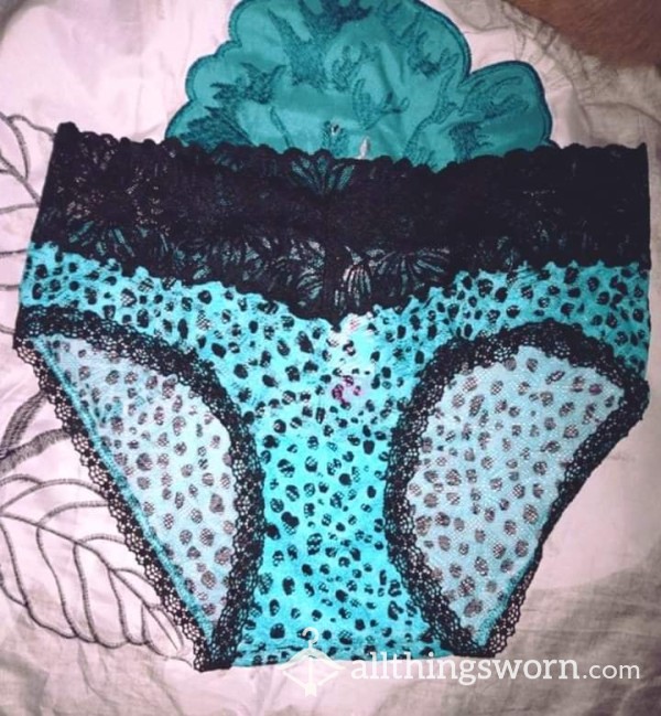 Blue Cheetah Print Panties-SM