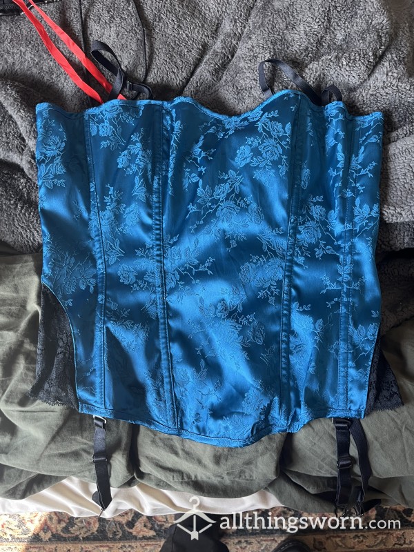 Blue Corset And Bra! (Size 38)
