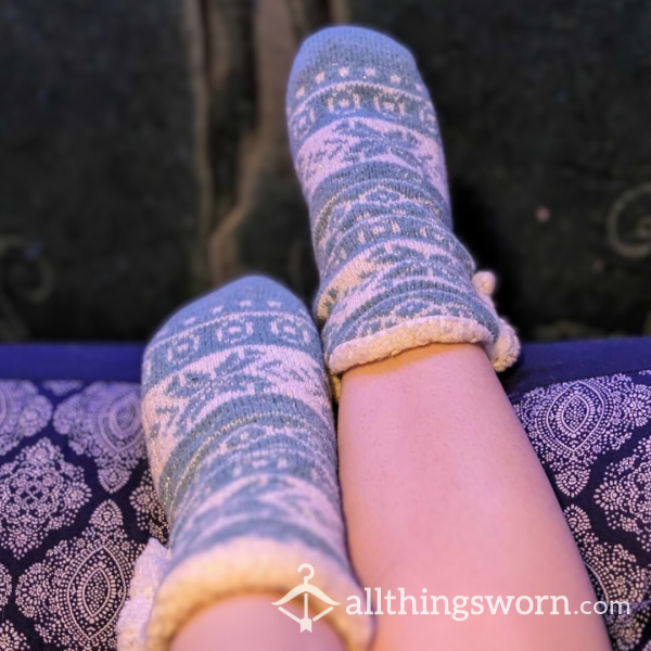 Blue Cozy Winter Socks
