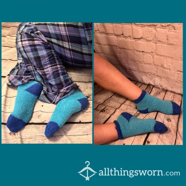 Blue Fluffy Socks