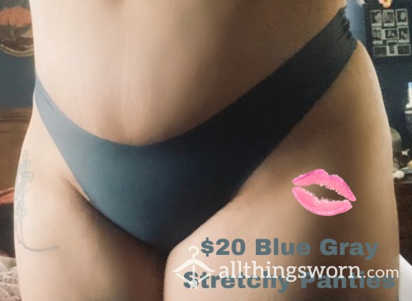 Blue Gray Stretchy Panties - Days Wear 💋