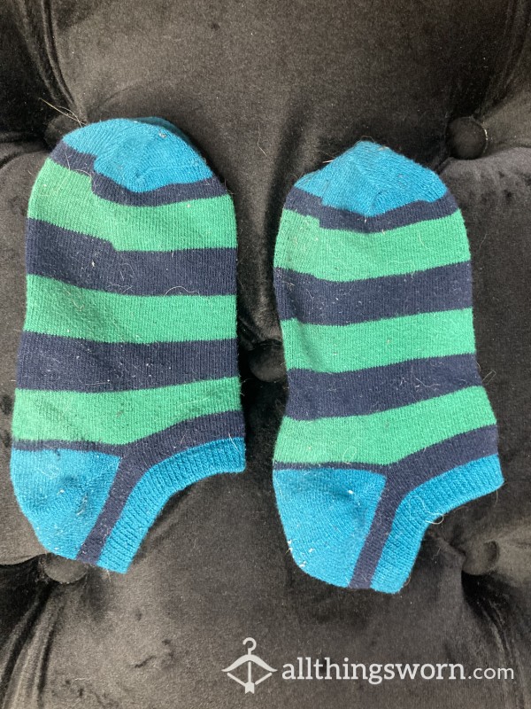 Blue & Green Stripe Socks
