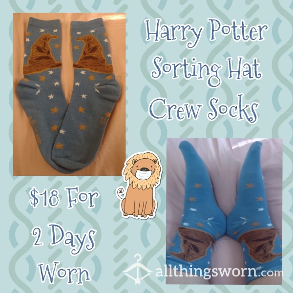 Blue Harry Potter Sorting Hat Socks