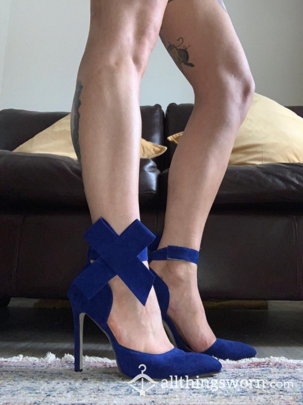 Blue High Heels Size 6