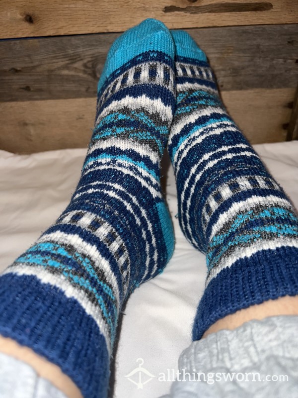 Blue Knitted