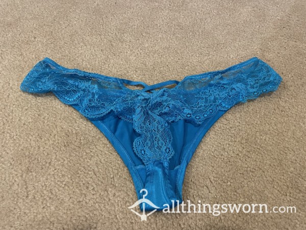 Blue Lace Cheeky Panties