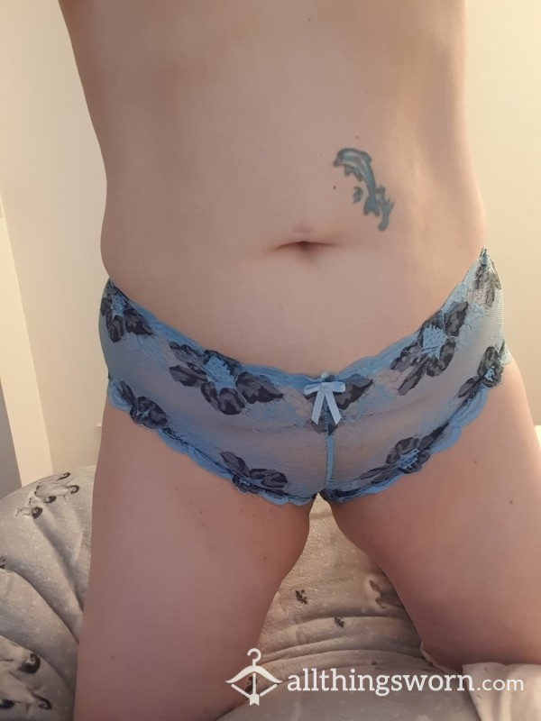 Blue Lace French Knickers
