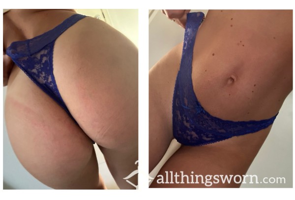 (Sold) Blue Lacey Thong
