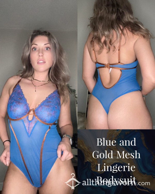 Blue Lingerie Bodysuit