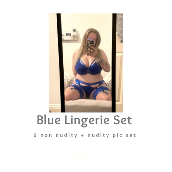 💙 Blue Lingerie Pic Set 💙 PRE MADE CONTENT FROM YOUR FAVOURITE MILF 🥵