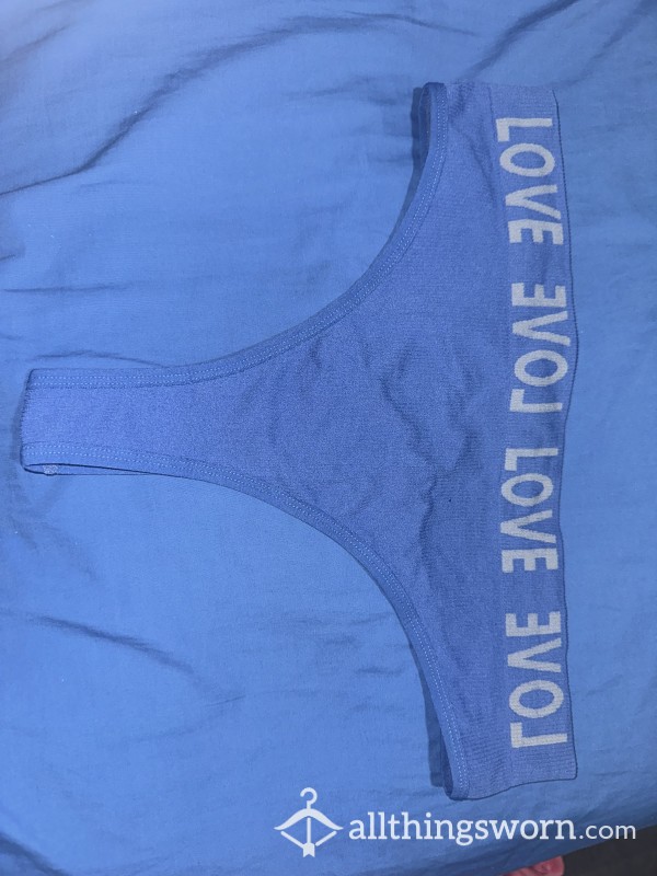 Blue LOVE Thong
