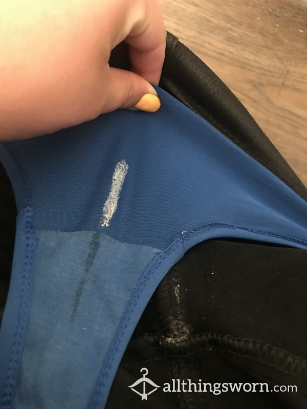 Blue Nylon Panties Worn 28 Hours 4th Of July