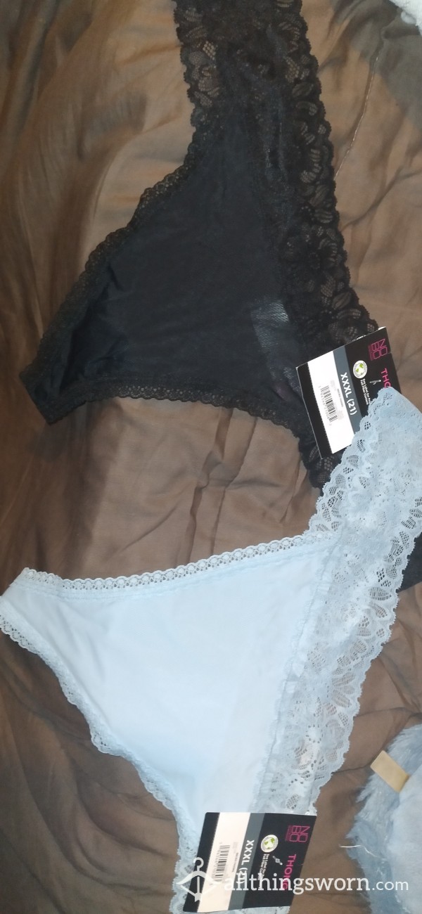 Blue Or Black Sexy Tini Flower Lace Waistband Thong