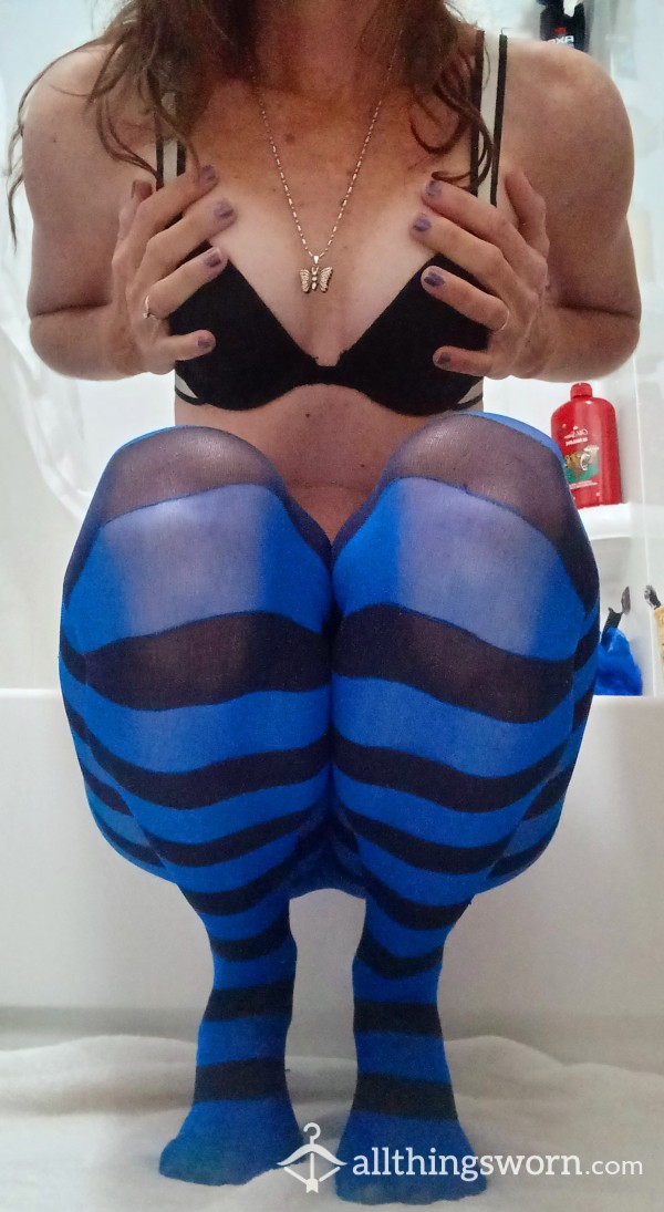 Blue Pantyhose Photo Set