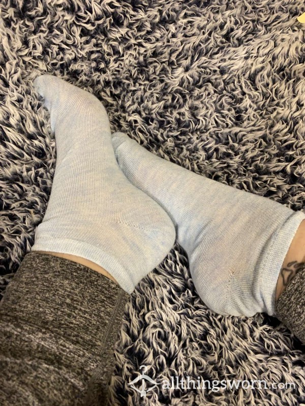 Blue Pastel Ankle Socks 🦋 Us Shipping Included- 48 Hr Wear