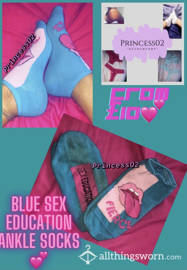 *OLD PHOTO* Blue Sex Education Ankle Socks💙