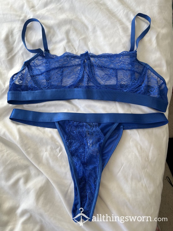 Blue Sexy Lingerie Set - Can Wear For Pics For You Too!