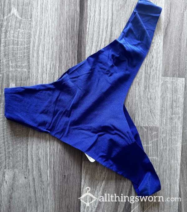Blue Silky Gym Thong