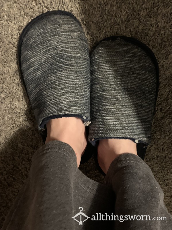 Blue Unwashed, Well-loved Slippers