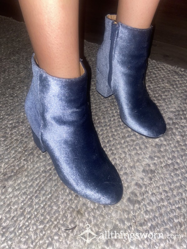 Buy Sy And STINKY Blue Heel Booties