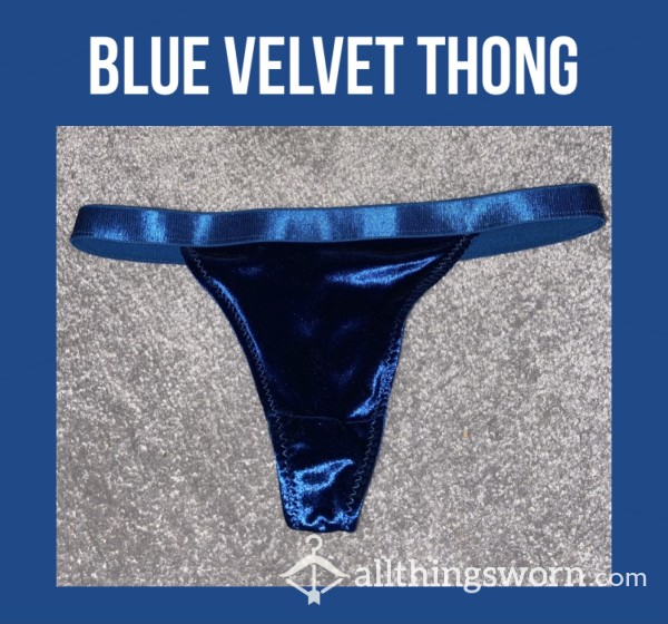 Blue Velvet Thong💙