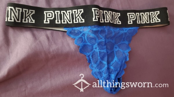 Blue Victoria Secret PINK Thong