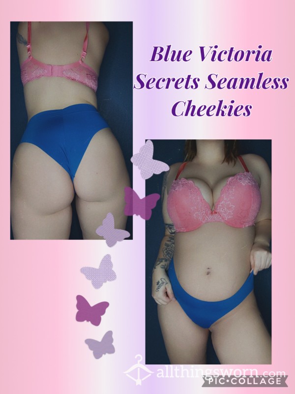 Blue Victoria Secrets Seamless Cheekies