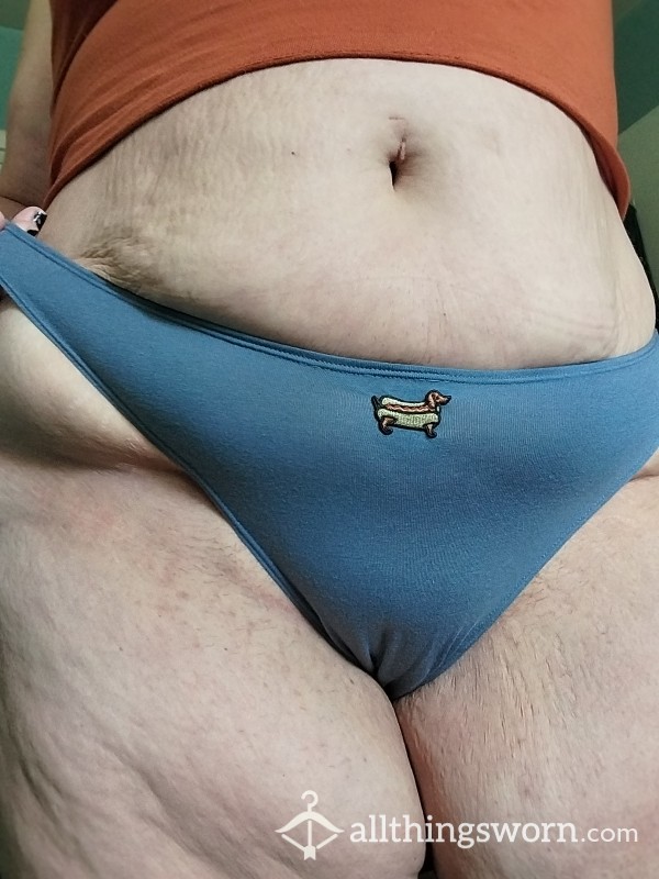 Blue VS Thong With Weiner Dog Detail