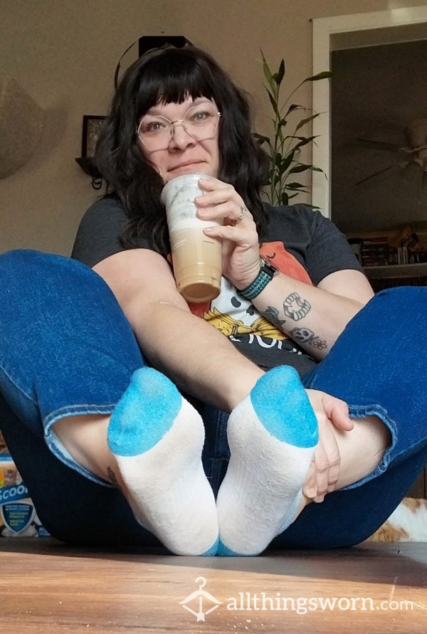 Blue & White Socks