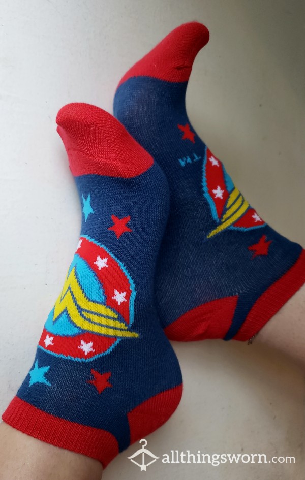 Blue Wonder Woman Ankle Socks ❤