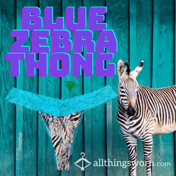 Blue Zebra Thong