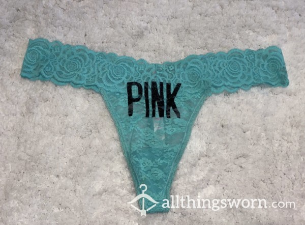 Blue VS Pink Lace Thong