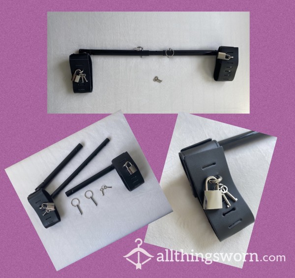 ⛓️Bondage Boutique Expandable Spreader Bar With Leather Cuffs ⛓️