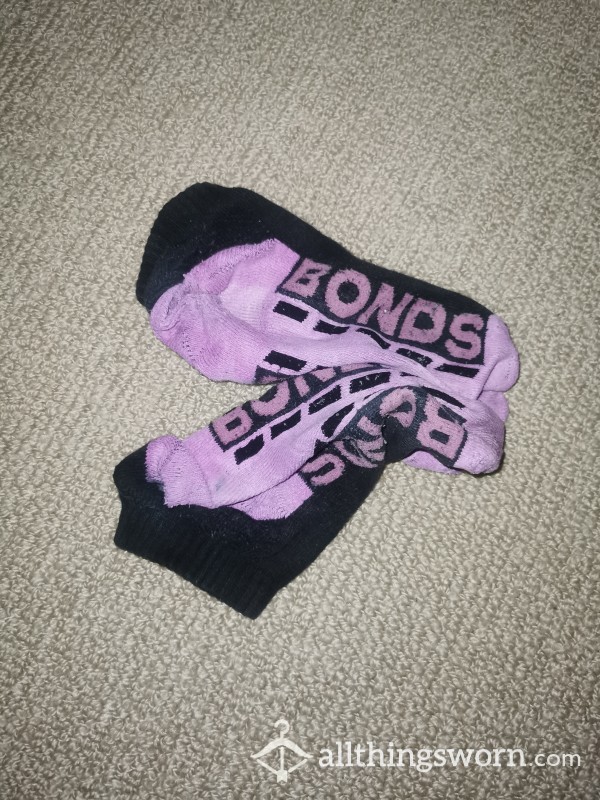 Bonds Purple And Black Socks