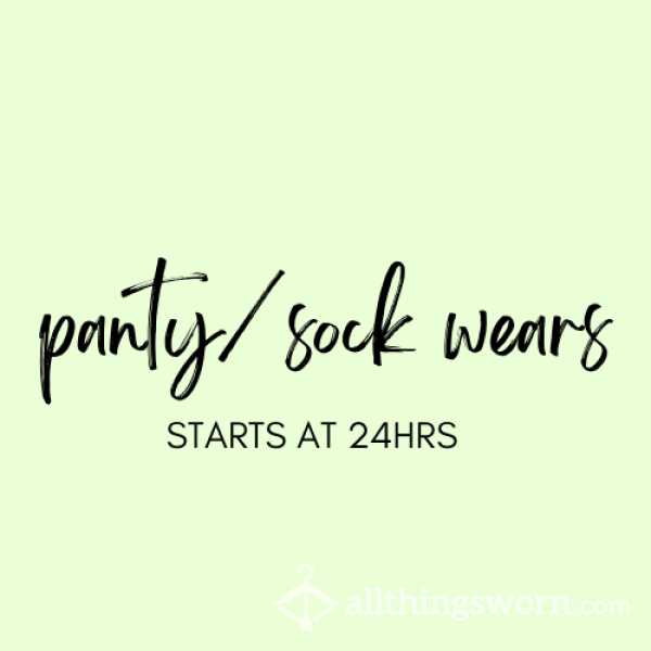 Book A Panty Or Sock Wear! Size M/L Panties & Size 8 Shoe