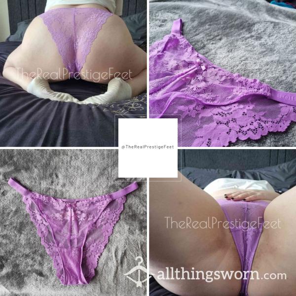 Boux Avenue Lilac Lace Tanga Knickers | Size 16 | Standard Wear 48hrs | Includes Pics | See Listing Photos For More Info - From £18.00