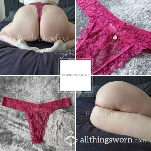 Boux Avenue Plum Lace Thong | Size 16 | Standard Wear 48hrs | Includes Pics | See Listing Photos For More Info - From £18.00