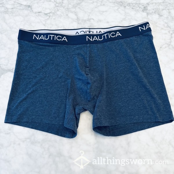 Boyfriend's Boxer Briefs Size Medium Nautica Dark Blue