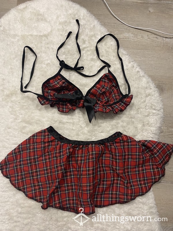 Bralette And Miniskirt Set