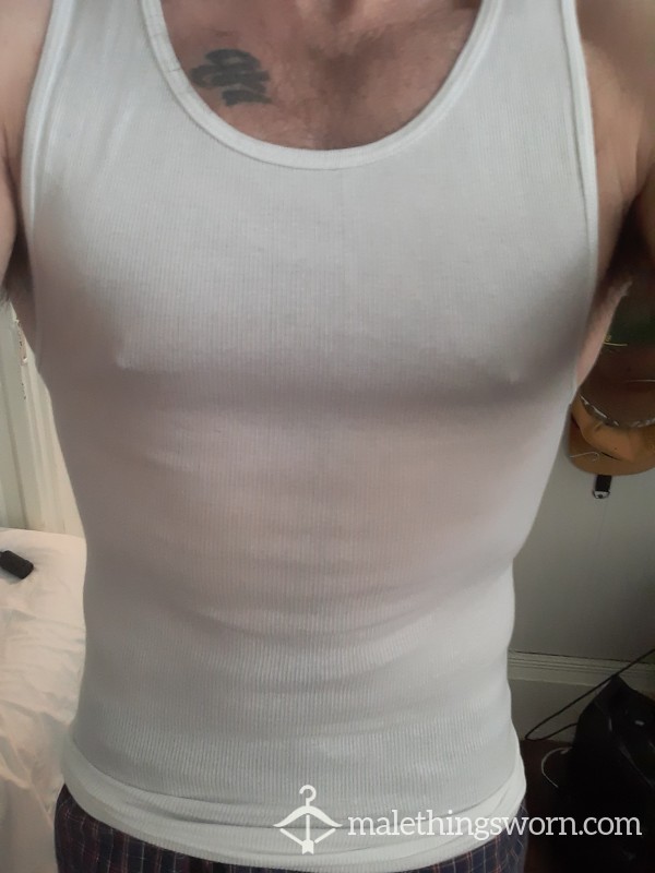2 Day Worn White Tank For Sale