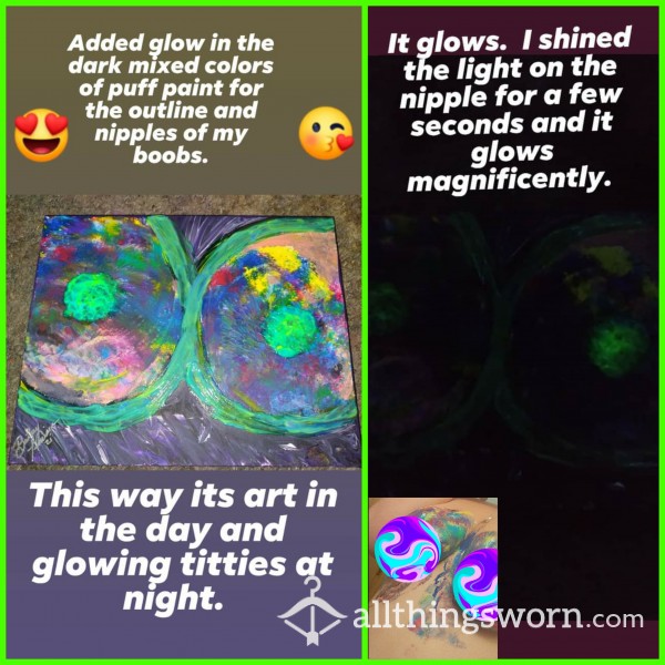 💚Breast Imprint Painting That GLOWs💜