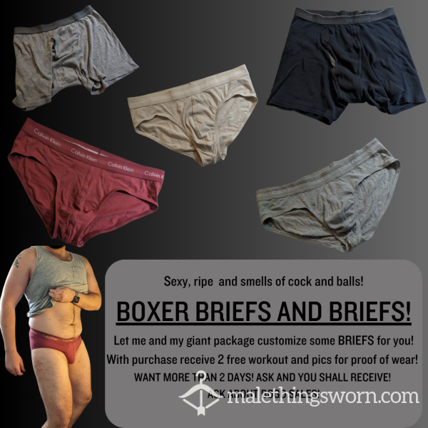 Briefs And Boxer Briefs! Open To Customizations!