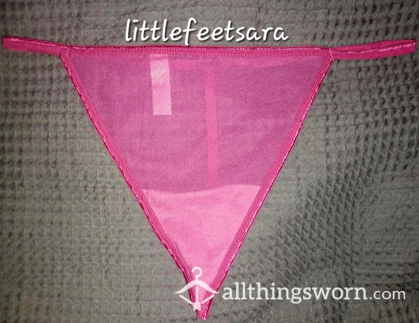 Bright Pink Simple G-string Thong