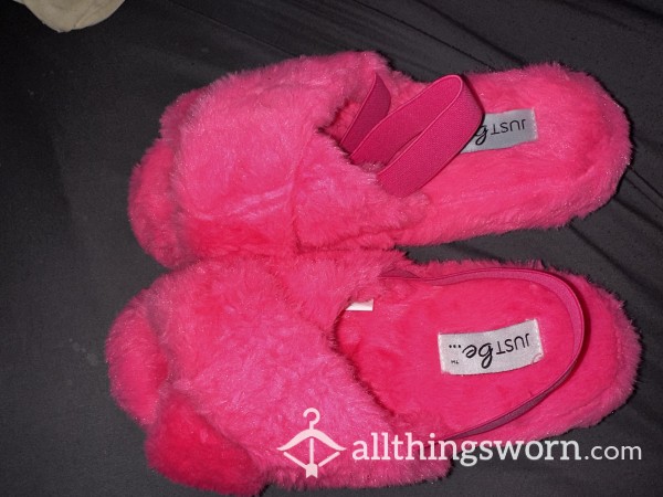 Bright Pink Slippers