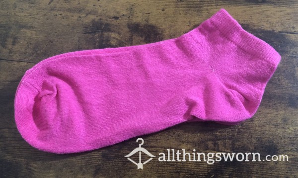 Bright Pink Thin Ankle Socks - Includes US Shipping & 24 Hr Wear